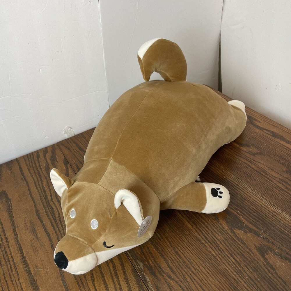 26” Shiba Inu Plush Stuffed Animal Sleeping Huggable Large Pillow For Anxiety